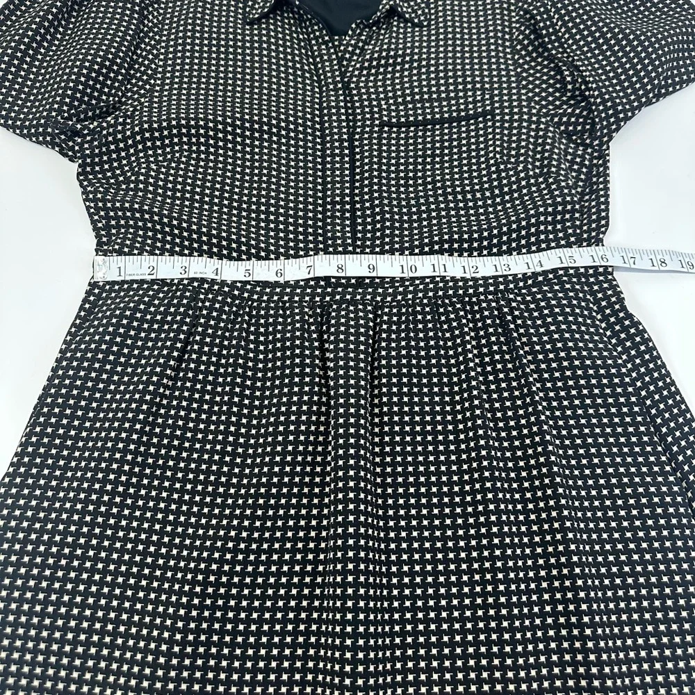 Madewell Black and White Long Sleeve Dress - Picture 4 of 5